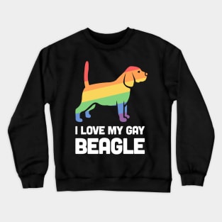 Beagle - Funny Gay Dog LGBT Pride Crewneck Sweatshirt